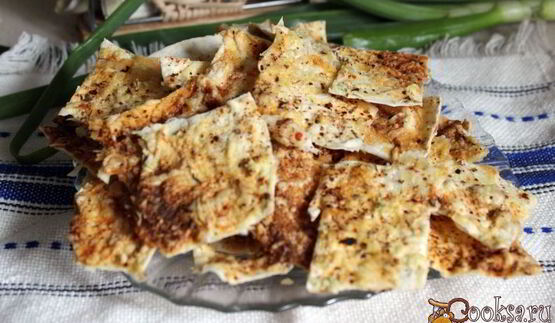 чипсы из лаваша со сметаной и сыром