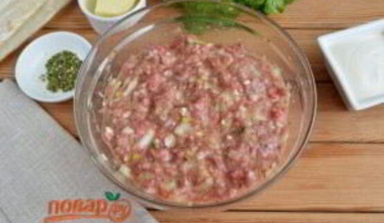 фарш в лаваше по-провански