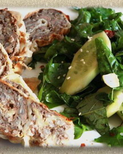 Рецепт гречки с куриной печенью в лаваше