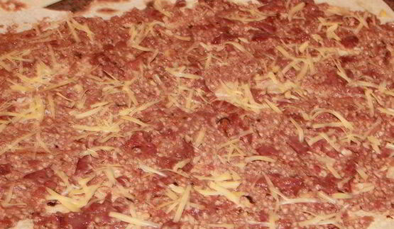 гречка с куриной печенью в лаваше