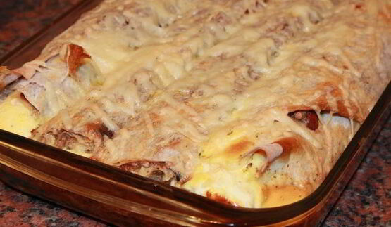 гречка с куриной печенью в лаваше