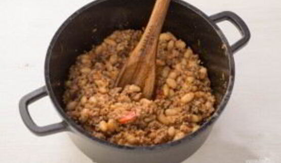 конвертики с фаршем и фасолью в лаваше