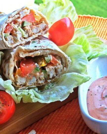 Рецепт курицы с овощами в лаваше