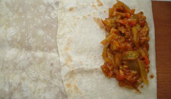 лаваш с баклажанами