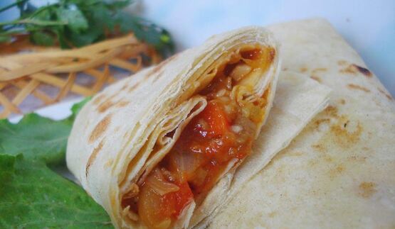 лаваш с баклажанами