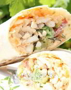 Лаваш с курицей и овощами