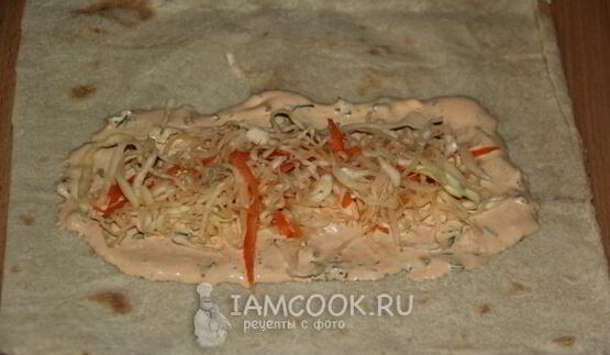 лаваш с курицей и овощами