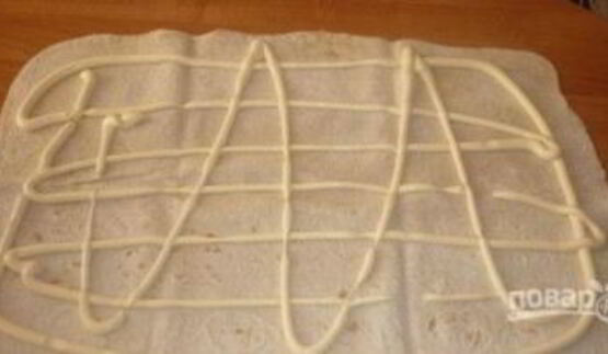 лаваш с шампиньонами и сыром