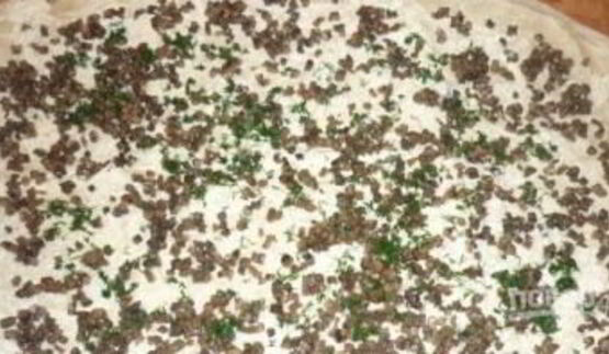 лаваш с шампиньонами и сыром