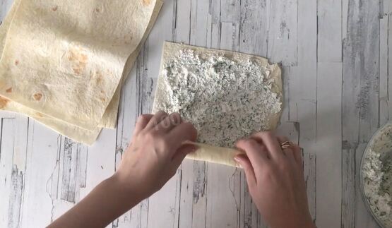 лаваш с творогом и зеленью быстро и вкусно