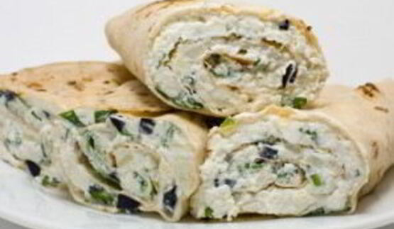 лаваш с творогом и зеленью