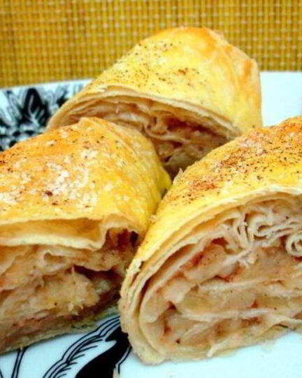 Рецепт лаваша с яблоками