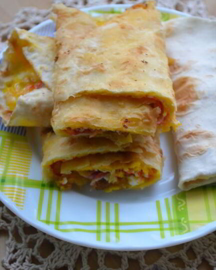 Рецепт лаваша с яйцом и сыром