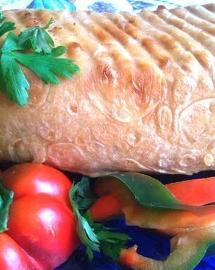 Мясной кекс в лаваше