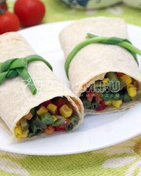 Овощи в лаваше