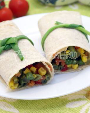 Овощи в лаваше