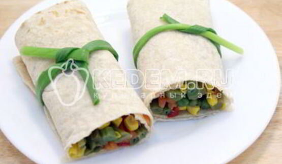 овощи в лаваше