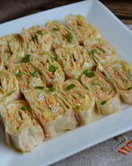 Рулетики из лаваша с корейской морковкой