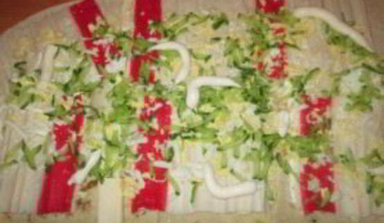 рулеты из лаваша с плавленым сыром