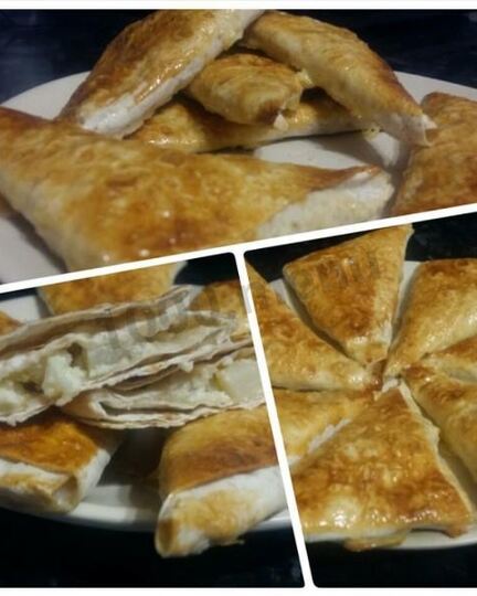 Рецепт творожно-яблочных конвертики из лаваша