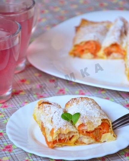 Рецепт вертутов с тыквой из лаваша