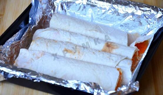 вертуты с тыквой из лаваша