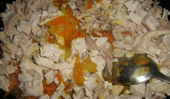 закуска из лаваша с курицей и баклажанами