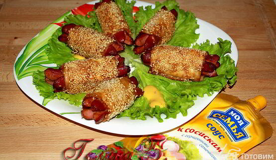 закусочные сосиски в лаваше