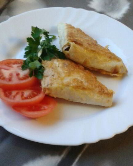 Рецепт жареного лаваша с сыром и зеленью