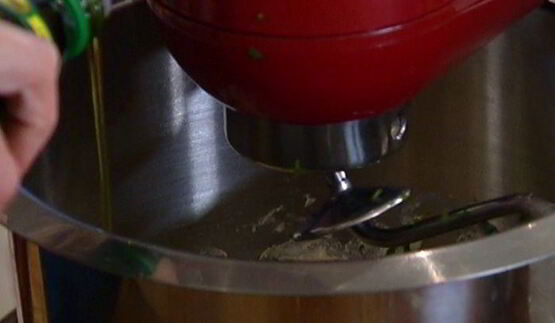 лепешка с имбирем, чили и кинзой