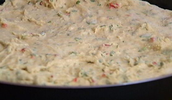 лепешка с имбирем, чили и кинзой