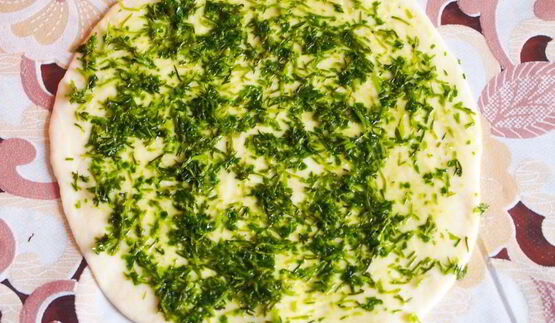 лепешки с зеленью