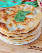 Лепешки со шпинатом и грибами