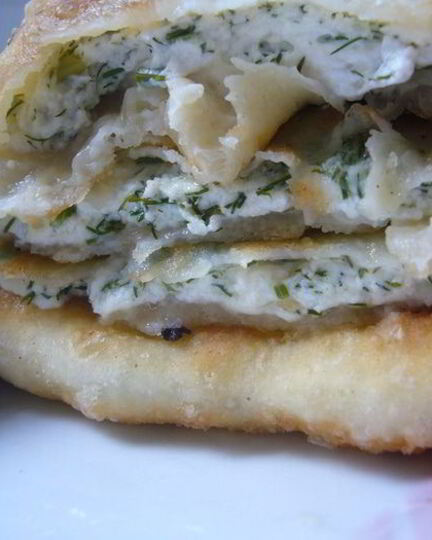 Рецепт питы с риккотой и укропом