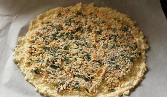 творожная лепешка с начинкой из сыра