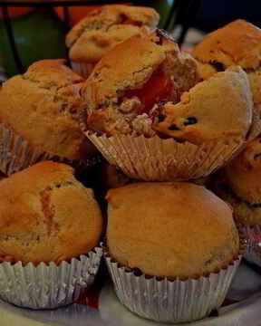 Клюквенно-мармеладные маффины