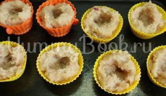 куриные маффины с шампиньонами и моцареллой