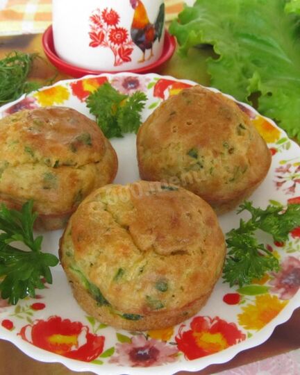 Рецепт маффинов с кабачком и сыром