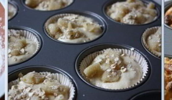 маффины с ревенем и марципаном