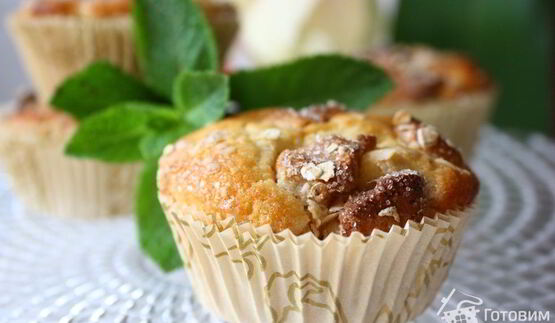 маффины с ревенем и марципаном