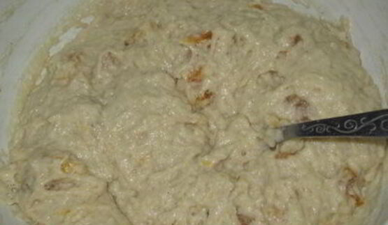 постные яблочные маффины с курагой