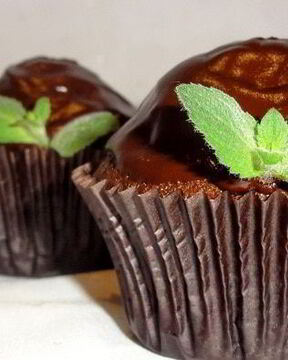 Шоколадно-мятные маффины