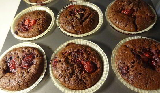 шоколадные маффины паучки