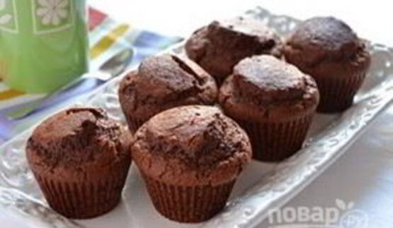 шоколадные маффины с какао