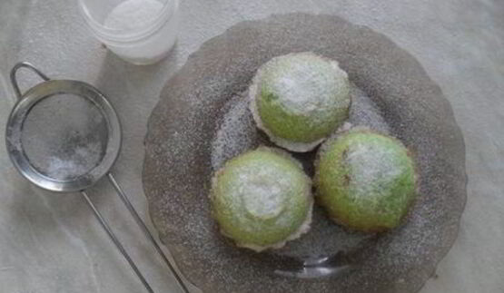 зеленые маффины с чаем матча