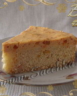 Манник в духовке с курагой