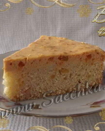 Рецепт манника в духовке с курагой