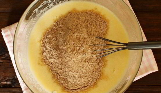 шоколадный манник с халвой