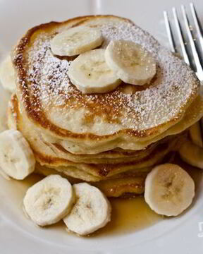 Банановые оладьи на молоке