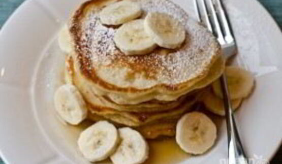 банановые оладьи на молоке